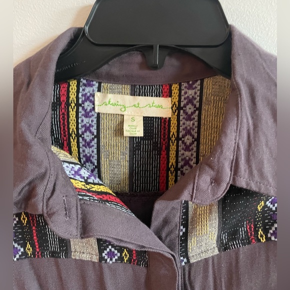 Staring at Stars Embroidered Button-Down - Picture 3 of 4